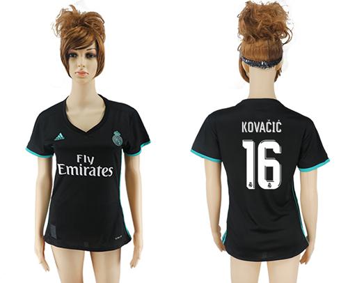 Women's Real Madrid #16 Kovacic Away Soccer Club Jersey
